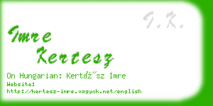 imre kertesz business card